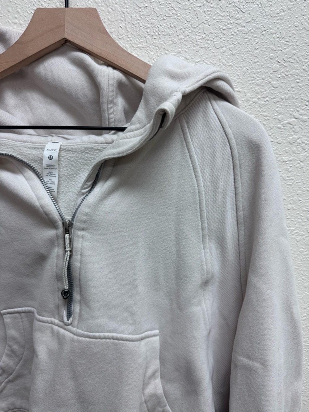 lululemon athletica Light Beige Zip-Up Hoodie